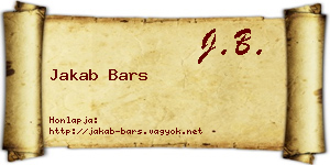 Jakab Bars névjegykártya